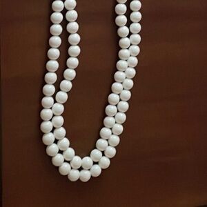 Multi Strand Vintage Necklace Bridal White Classic Timeless